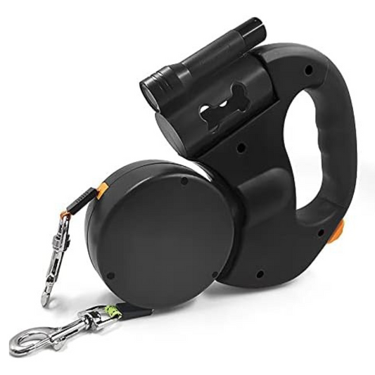 Dual Retractable Leash with LED